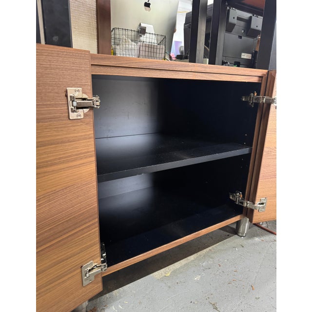 Late 20th Century Pair of Tall Industrial Style Executive Office Shelving Units For Sale - Image 9 of 14