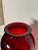 Vintage Traditional Scalloped Edged Red Glass Vase For Sale In Houston - Image 6 of 7