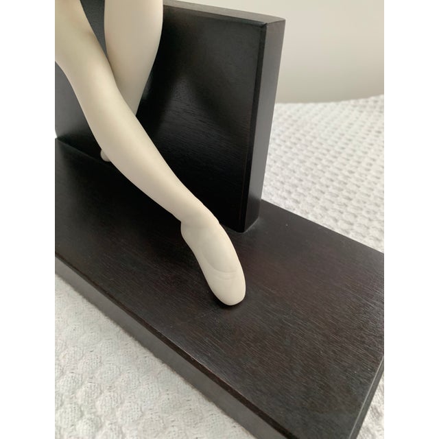 Cybis Ballerina "On-Cue" Bisque Figurine on Wooden Base For Sale - Image 12 of 13