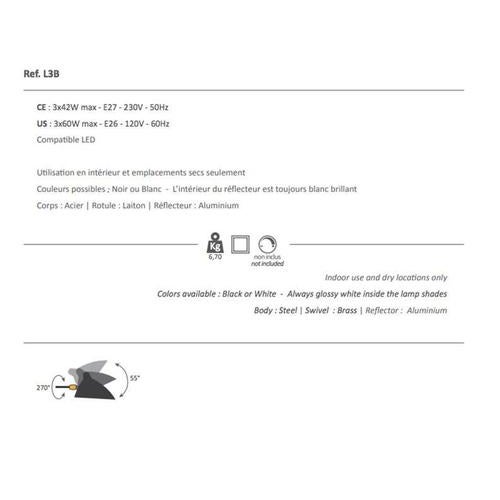 Mid-Century Modern Black Three Rotating Arms Floor Lamp by Serge Mouille For Sale - Image 14 of 15