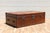 Coffee Restoration Hardware Vintage Leather Trunk Coffee Table | Campaign Style Storage Chest Cocktail Table For Sale - Image 8 of 18