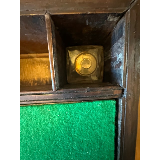 Antique Oversized Portable Oak Writing Desks With Hidden Drawer For Sale - Image 13 of 18