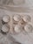 Early 1900's English Crown Staffordshire fine bone china footed soup bowls with matching saucers. 6 sets - 6 bowls and 6...