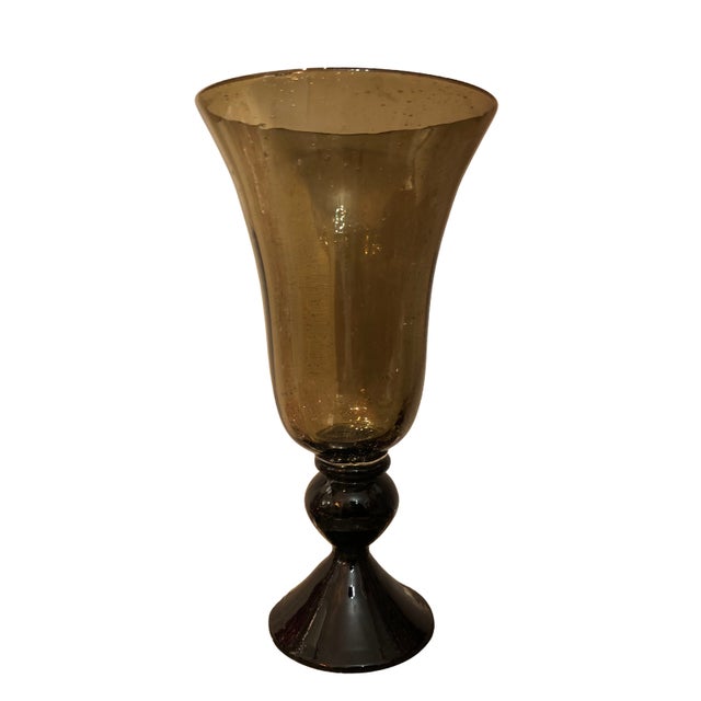 Black Murano Glass Vase For Sale - Image 4 of 4