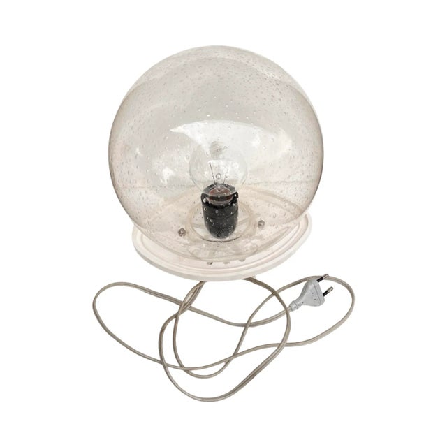 1970s Space Age Lamp With Spherical Bubble Glass Shade, Germany 1970s. For Sale - Image 5 of 8