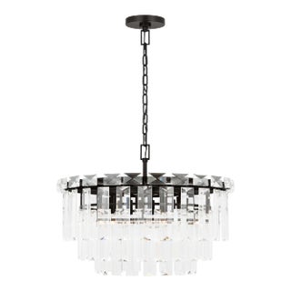 Chapman & Myers by Visual Comfort Studio Arden 10-Light Medium Chandelier in Aged Iron For Sale