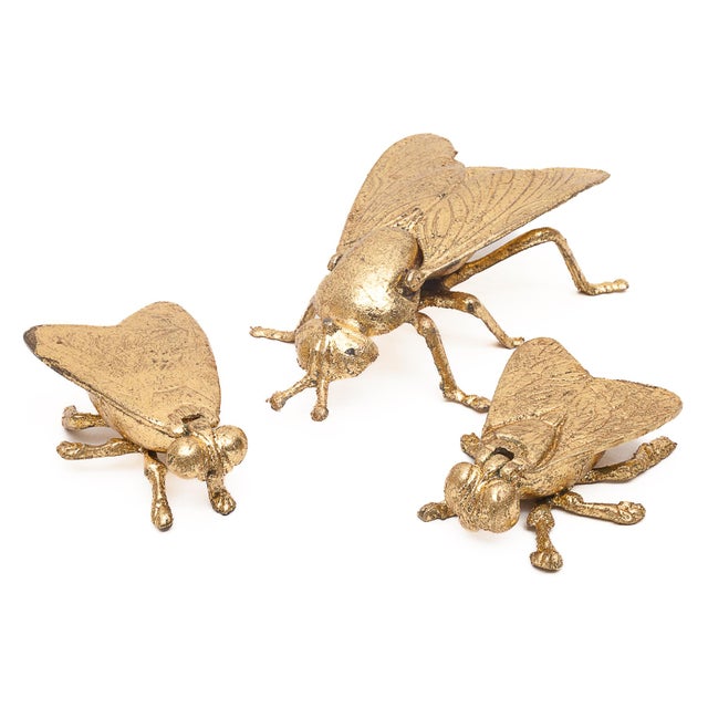 Metal Gilt Brass Ashtrays, 1930s, Set of 3 For Sale - Image 7 of 7