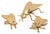 Metal Gilt Brass Ashtrays, 1930s, Set of 3 For Sale - Image 7 of 7