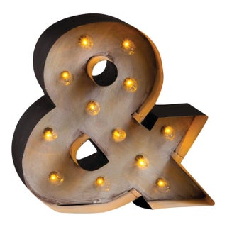 Large Retro Light Up Marquee Ampersand Sign For Sale