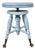 Victorian Adjustable Piano Stool in Powder Blue Paint, Claw & Glass Ball Feet For Sale