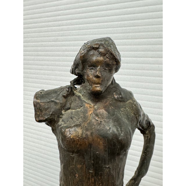 Bronze Female Figural Sculpture, Late 20th Century For Sale - Image 9 of 12