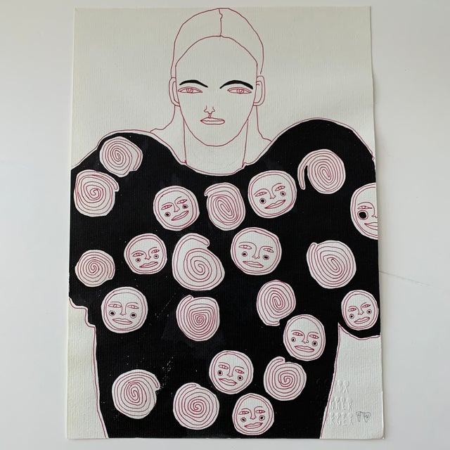 Fashion Illustration Stamped and Signed For Sale - Image 10 of 13