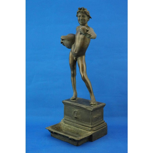 Brown Vincenzo Gemito, Art Nouveau Nude Sculpture of Water Carrier with a Fountain, Late 1800s, Bronze For Sale - Image 8 of 18