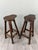 20th Century Rustic Carved Wooden Bar with Stools and Wine Chest, Set of 4 For Sale - Image 12 of 13