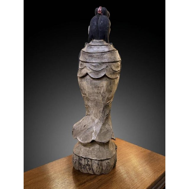Looking to bring some serious soul into your space? Meet this stunning, hand-carved vintage Kwan-yin. She’s not just...
