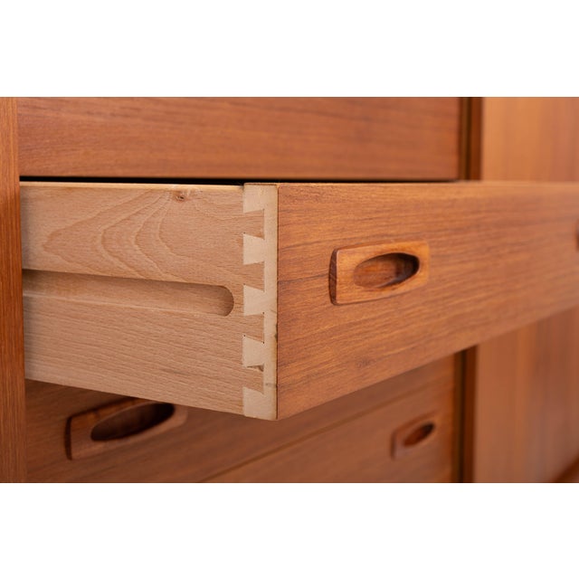 Vintage Danish Teak Highboard by H.P. Hansen, 1960s For Sale - Image 10 of 17