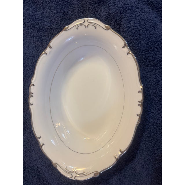 Princess Silver Baroque Fine China Serving Bowl & Platter Set – Japan For Sale In Oklahoma City - Image 6 of 7