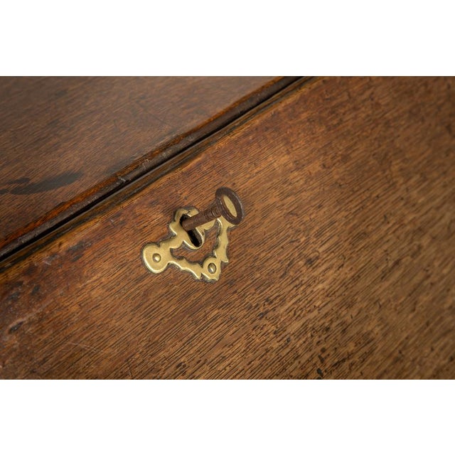 Wood Small English Oak Secretaire, 1700s For Sale - Image 7 of 13