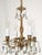 1960s Antique 4 Arm 4 Light Glowing Graceful Brass Cut Lead Glass Crystal Chandelier ~ 4 Available For Sale - Image 5 of 12