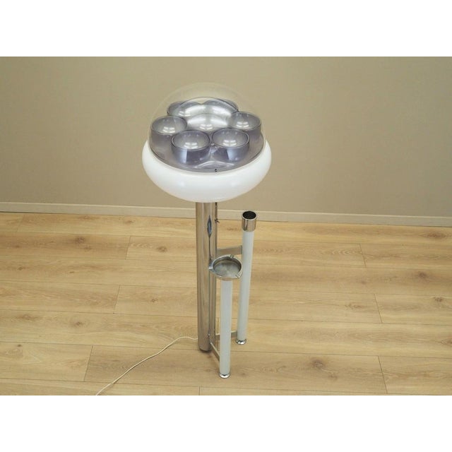 Silver Vintage Space Age Floor Lamp with Ashtray, 1960s For Sale - Image 8 of 18