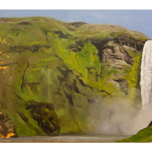 Contemporary Luisa Albert, Iceland, Dettifoss Waterfall, Oil, 2006 For Sale - Image 3 of 5