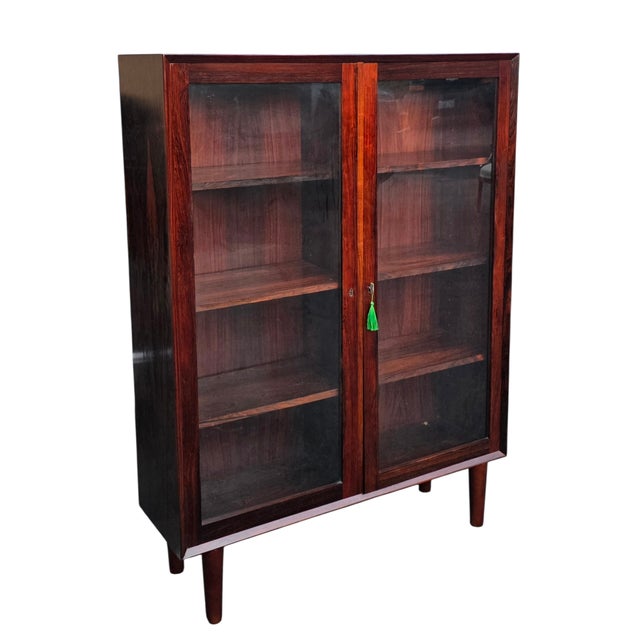 Erik Brouer Rosewood Display Cabinet, Denmark 1960s [Unsigned] For Sale - Image 9 of 9