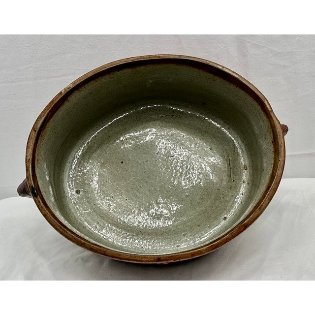 Very Rare Antique English Brown Salt Glaze Stoneware Game Pie Dish - "Terrine" - Circa 18th Century For Sale - Image 15 of 18
