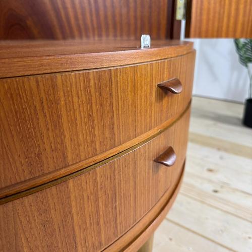 Mid-Century Modern Teak Corner Cabinet with Doors For Sale - Image 5 of 10