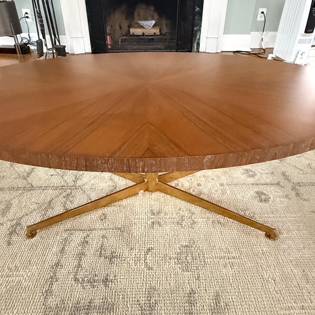 Mid-Century Modern Highland House Montauk Cerused Oak and Brass Cocktail Table For Sale - Image 3 of 10