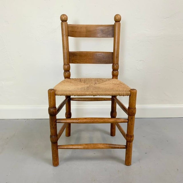 Vintage French Decorative Wood Chairs, 1940, Set of 2 For Sale - Image 13 of 16