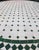 Beautiful handcrafted Moroccan mosaic table featuring an elegant white and green color palette. Measuring 48 inches in...
