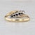 0.14ctw Diamond Bypass Ring 18k Gold Platinum Size 8.5 Wedding Anniversary For Sale - Image 4 of 8