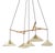 Emily Group of Five Hanging Lamp with Brass Shades from Moss Objects by Daniel Becker For Sale