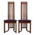 Frank Lloyd Wright Style Arts & Crafts High Back Side Chairs or Dining Chairs, Pair For Sale