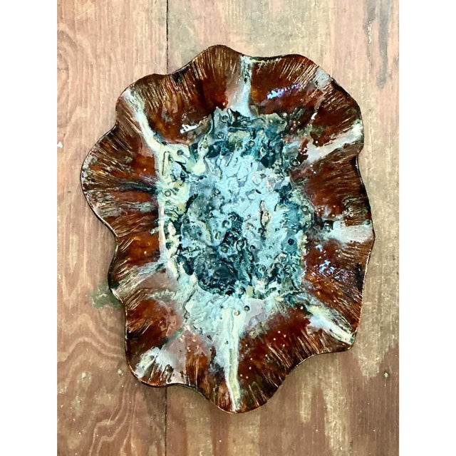 Vintage Organic Form Ceramic Dish For Sale - Image 11 of 12