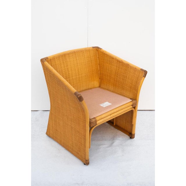 Vintage Wicker Armchairs by Maxalto, 1970s, Set of 4 For Sale - Image 3 of 10