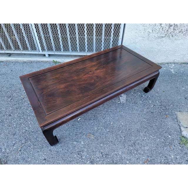 1970s Vintage Ming Style Rosewood Coffee Table. For Sale In Los Angeles - Image 6 of 18