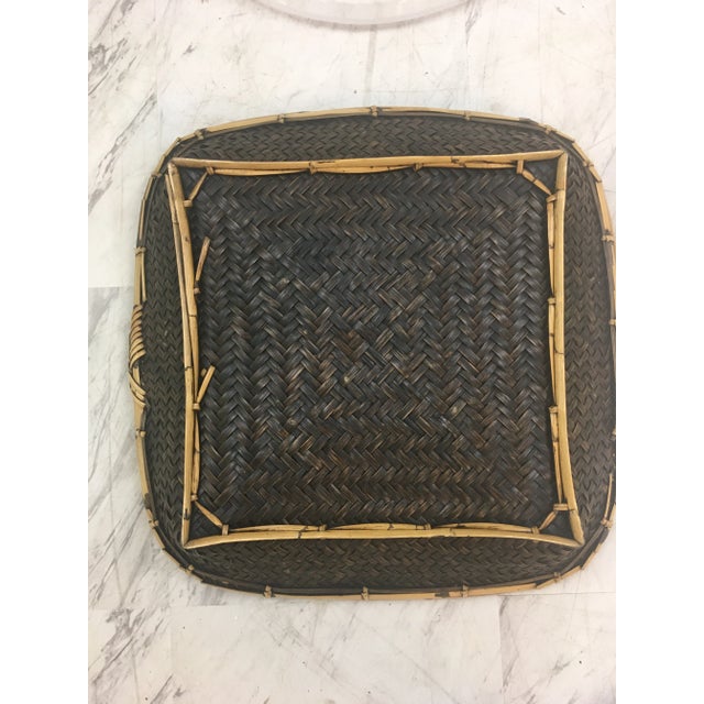 1980s Vintage Rattan Accessories, a Pair For Sale - Image 5 of 10