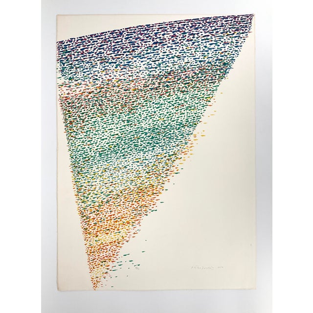 Goldenrod Piero Dorazio, Istrio, 1976, Color Lithograph For Sale - Image 8 of 8