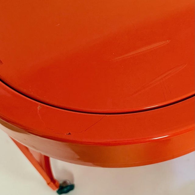 Silvi Dressing Table and Chair in Orange and Brown Plastic from Fain, 1970s, Set of 2 For Sale - Image 18 of 18