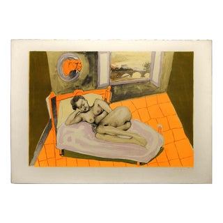 Ugo Attardi, Nude Figurative Composition, 1980s, Lithograph For Sale
