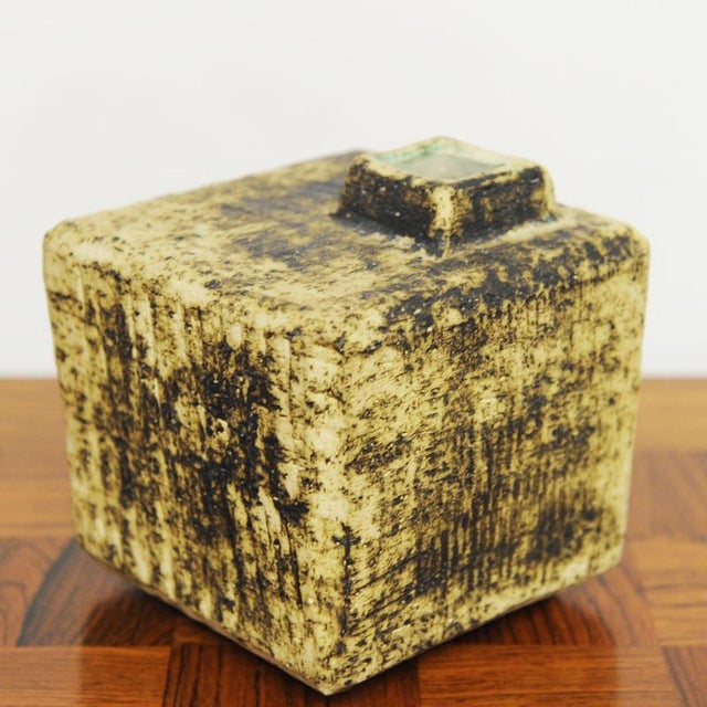 Ceramic Brutalist Ceramic Chimney Square Vase by Pieter Groeneveldt, 1960s For Sale - Image 7 of 9