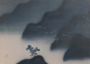 David Lee, Misty Mountains, Lithograph