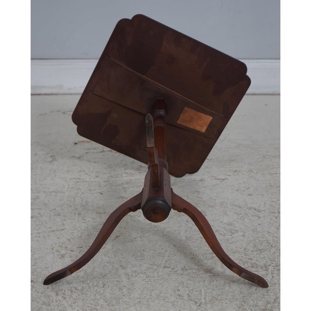 Eldred Wheeler Cherry Pedestal Candlestand For Sale - Image 13 of 14