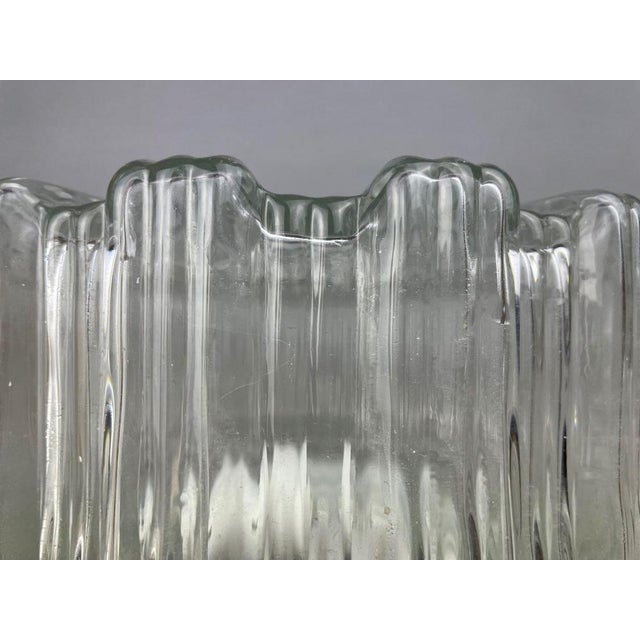 Round and Square Clear Glass Flush Mounts, 1960s, Set of 2 For Sale - Image 13 of 18