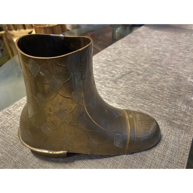 1970s Brass Boot Vase For Sale In Atlanta - Image 6 of 6