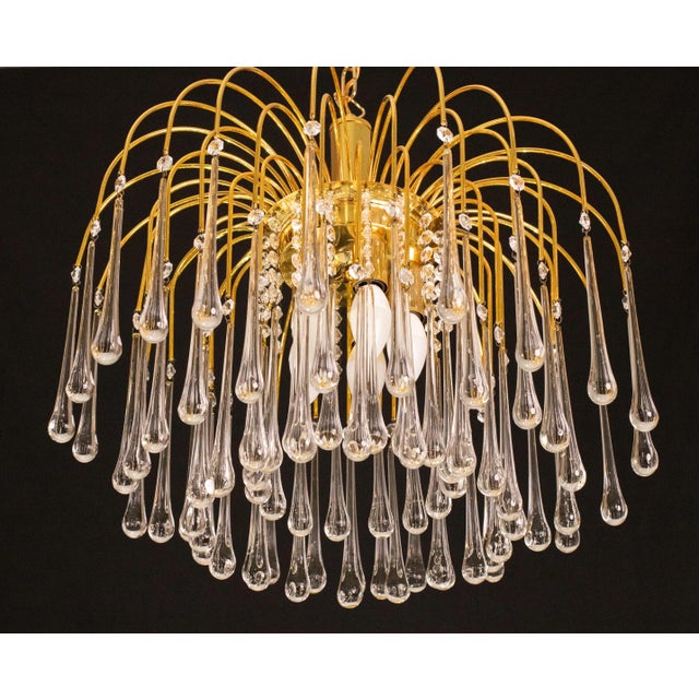 Pair of Lady White, Murano Chandelier White Drops, 1970s For Sale - Image 11 of 12