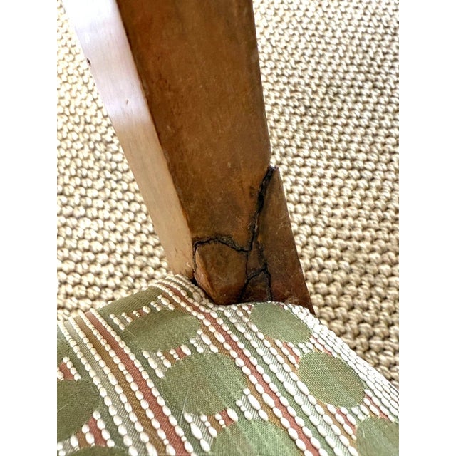 Antique Carved Wood Polka Dot Seat Armchairs - A Pair For Sale - Image 13 of 18