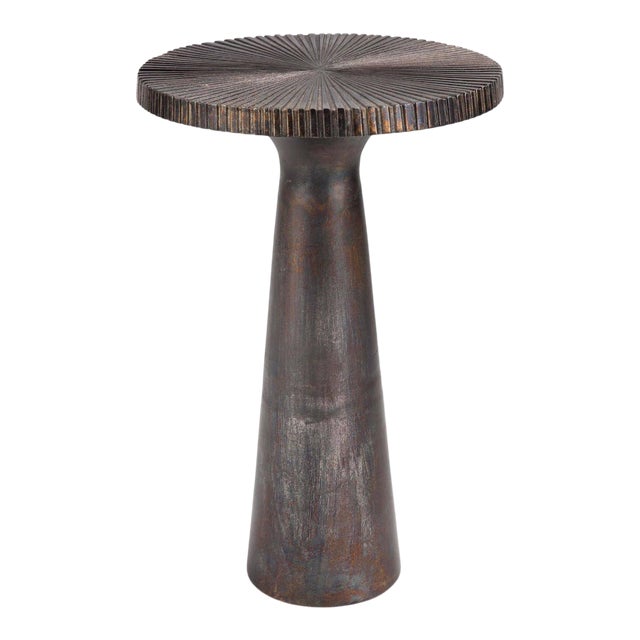 Regina Andrew Ellis Aluminum Table, Blackened Zinc For Sale