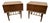 Mid-Century Walnut and Brass Night Stands by Furnette Furniture Company For Sale